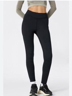 Champion Black Athletic Leggings Size Large 28” Inseam EUC